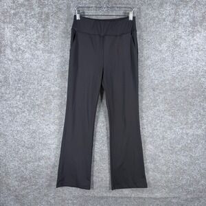 DaYoung Women's US M Black Bootcut Yoga Pants Stretch Pull On Pockets Activewear